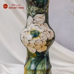 Lọ Loa Vẽ Tay Sen Trắng