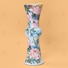 Lọ Hoa Vẽ Tay Vườn Hồng