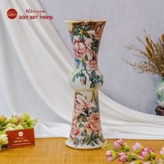 Lọ Hoa Vẽ Tay Vườn Hồng
