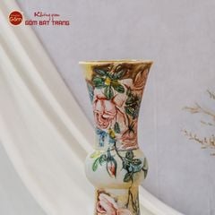 Lọ Hoa Vẽ Tay Vườn Hồng