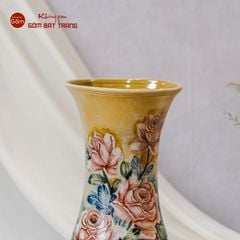 Lọ Huệ Vẽ Tay Mẫu Đơn Hồng