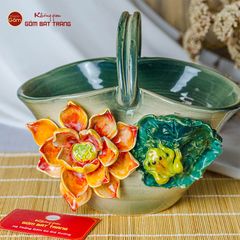 Lọ Làn Đắp Hoa Nổi