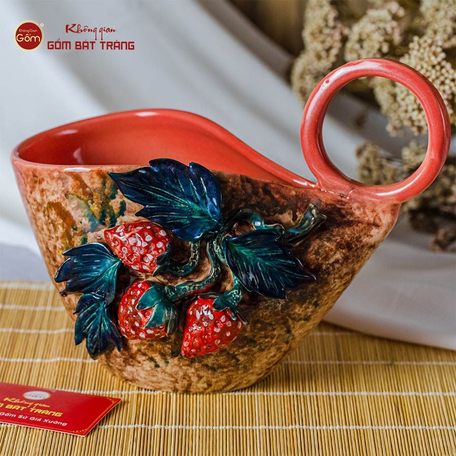Lọ Làn Đắp Hoa Nổi