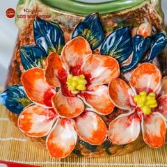 Lọ Làn Đắp Hoa Nổi