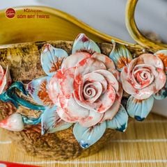 Lọ Làn Đắp Hoa Nổi