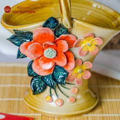 Lọ Làn Đắp Hoa Nổi