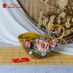 Lọ Làn Đắp Hoa Nổi