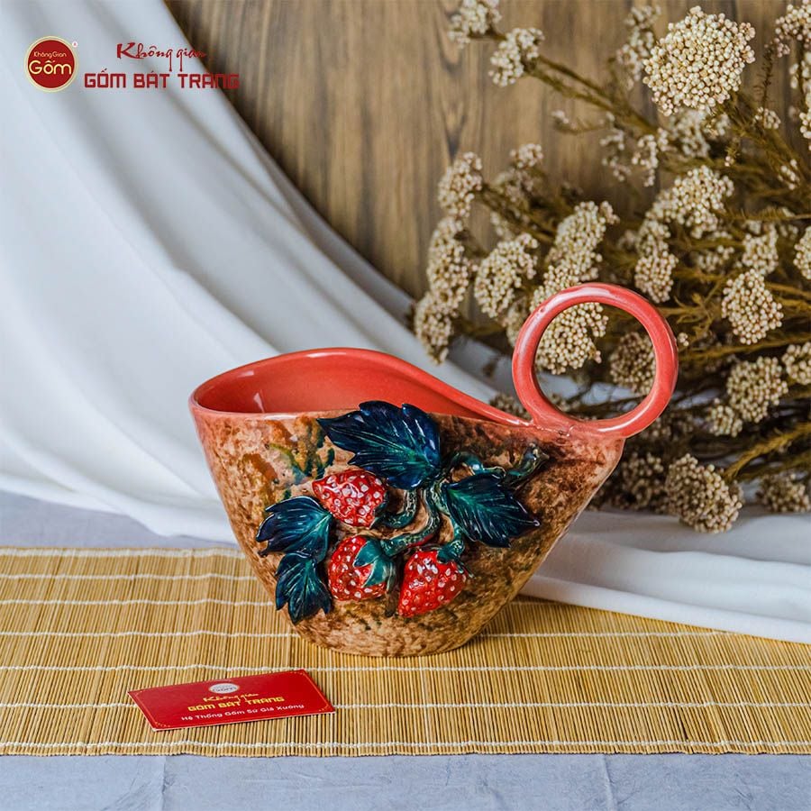 Lọ Làn Đắp Hoa Nổi