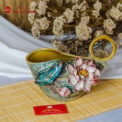 Lọ Làn Đắp Hoa Nổi