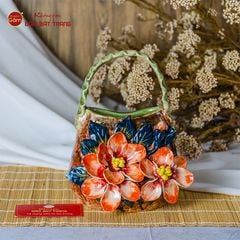 Lọ Làn Đắp Hoa Nổi