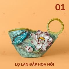 Lọ Làn Đắp Hoa Nổi