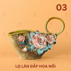 Lọ Làn Đắp Hoa Nổi