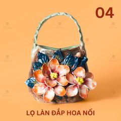 Lọ Làn Đắp Hoa Nổi