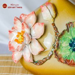 Lọ Hoa Túi Tiền Đắp Sen
