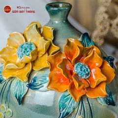 Lọ Hoa Túi Tiền Đắp Sen