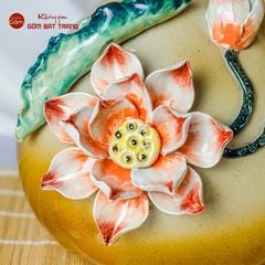 Lọ Hoa Túi Tiền Đắp Sen