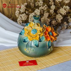 Lọ Hoa Túi Tiền Đắp Sen