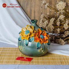 Lọ Hoa Túi Tiền Đắp Sen