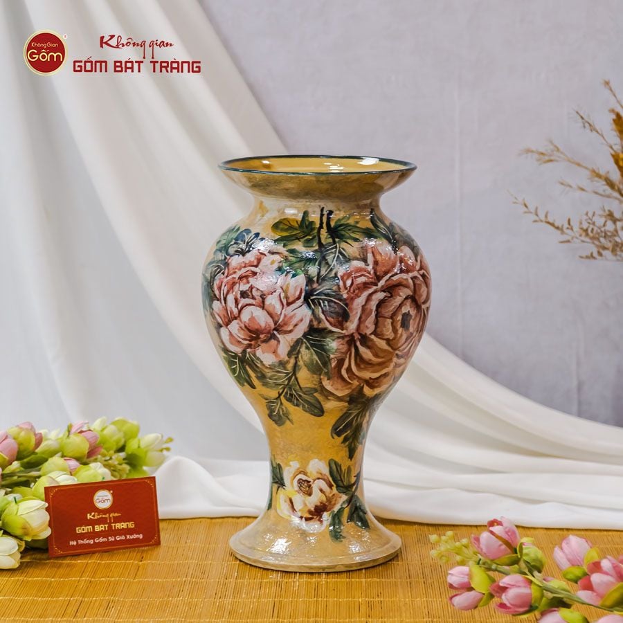 Lọ Vẽ Tay Hồng Hoa