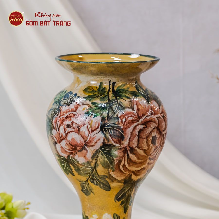 Lọ Vẽ Tay Hồng Hoa