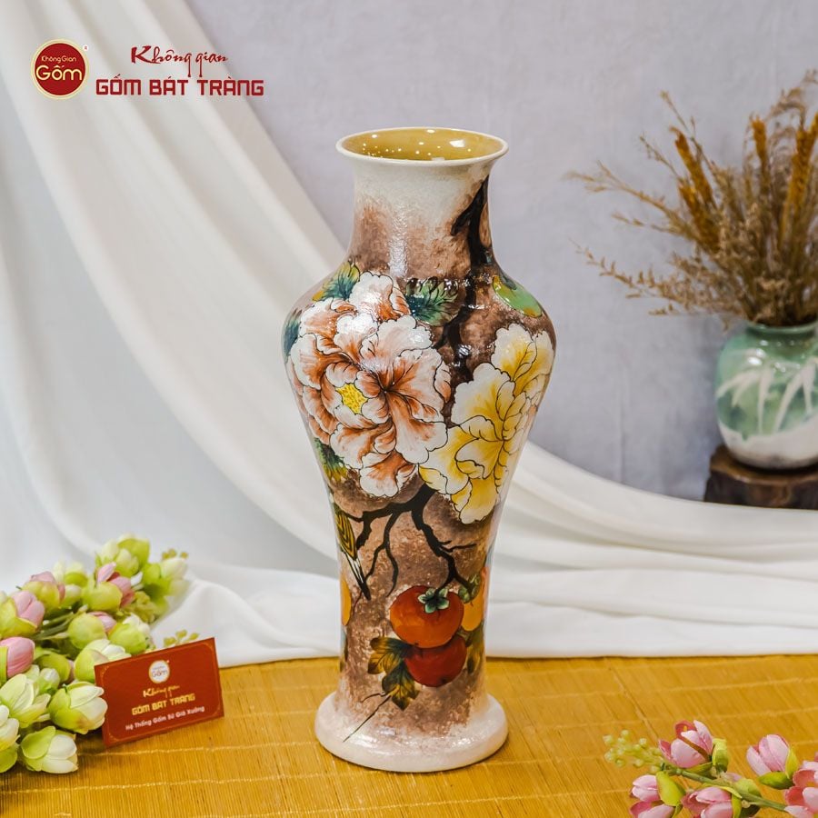 Lọ Vẽ Tay Phù Dung Hoa