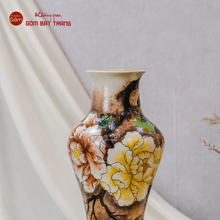 Lọ Vẽ Tay Phù Dung Hoa