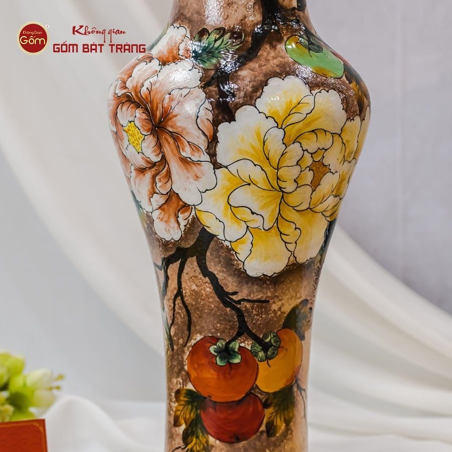 Lọ Vẽ Tay Phù Dung Hoa