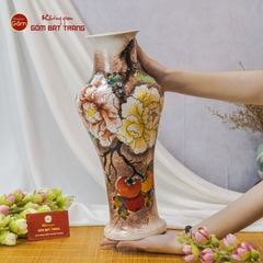 Lọ Vẽ Tay Phù Dung Hoa