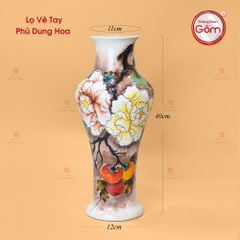 Lọ Vẽ Tay Phù Dung Hoa