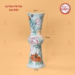 Lọ Hoa Vẽ Tay Loa Kèn