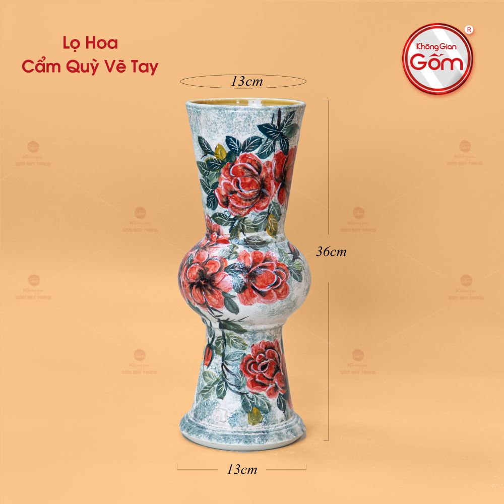 Lọ Hoa Cẩm Quỳ Vẽ Tay