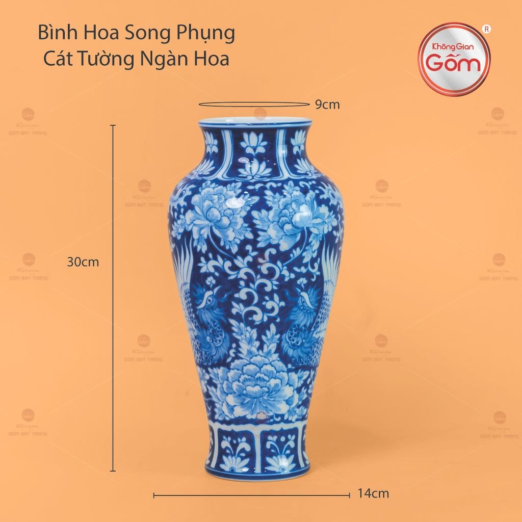 Bình Hoa Song Phụng Cát Tường Ngàn Hoa