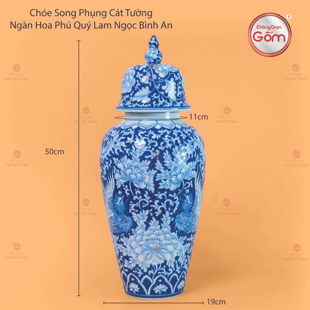 Chóe Song Phụng Cát Tường Ngàn Hoa Phú Quý Lam Ngọc Bình An