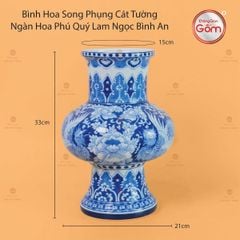 Bình Hoa Song Phụng Cát Tường Ngàn Hoa Phú Quý Lam Ngọc Bình An