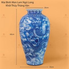 Mai Bình Men Lam Ngũ Long Khởi Thủy Thăng Vân
