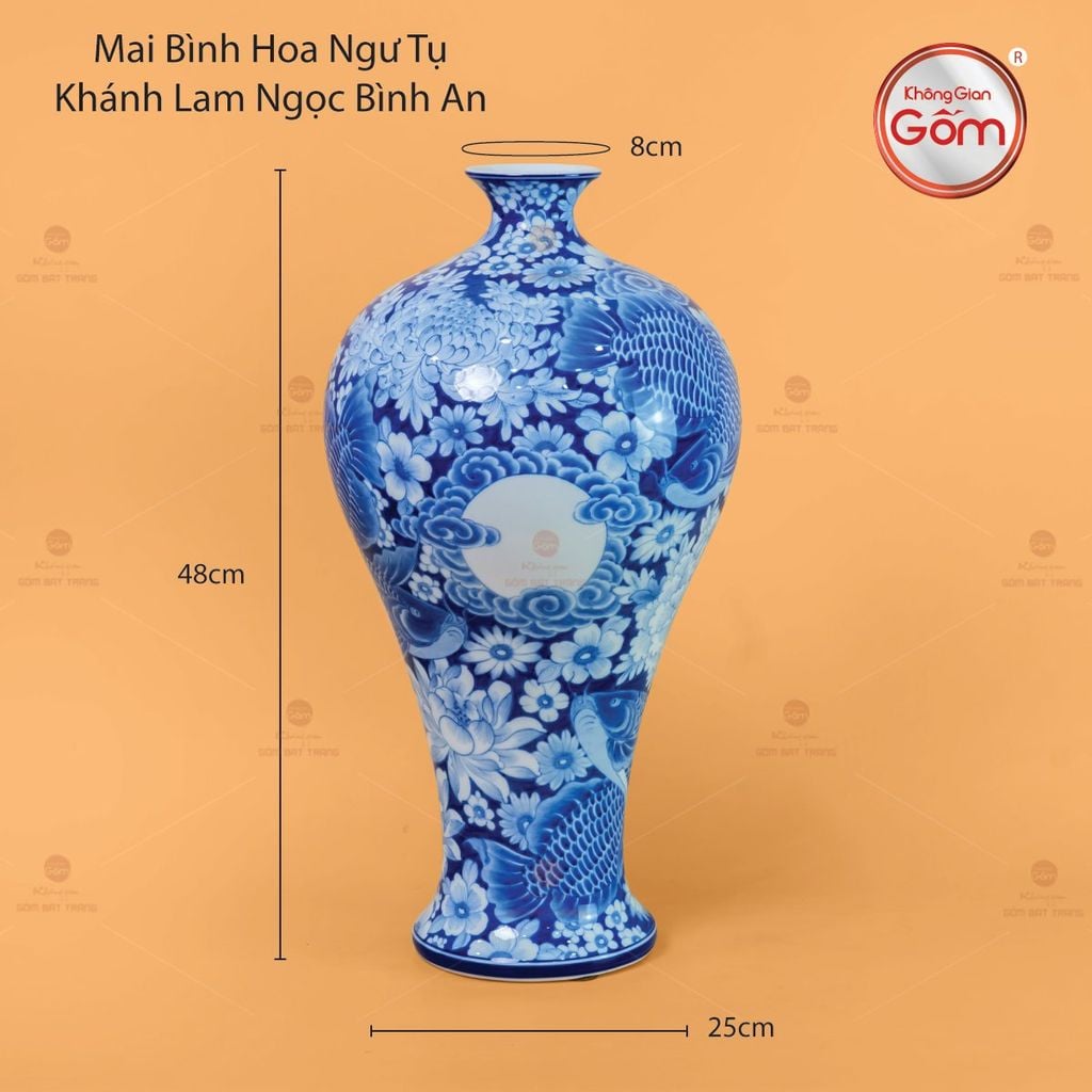 Mai Bình Hoa Ngư Tụ Khánh Lam Ngọc Bình An