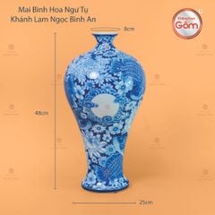 Mai Bình Hoa Ngư Tụ Khánh Lam Ngọc Bình An