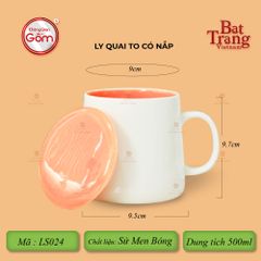 Ly Bầu Quai C To Có Nắp
