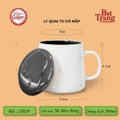 Ly Bầu Quai C To Có Nắp