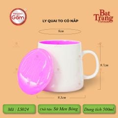 Ly Bầu Quai C To Có Nắp