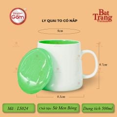 Ly Bầu Quai C To Có Nắp
