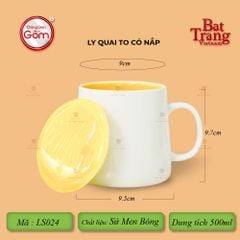 Ly Bầu Quai C To Có Nắp