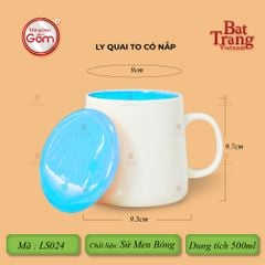 Ly Bầu Quai C To Có Nắp
