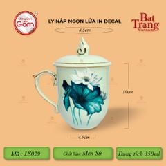 Ly Nắp Ngọn Lửa In Decal