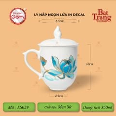 Ly Nắp Ngọn Lửa In Decal