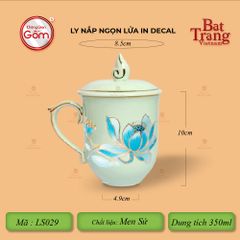 Ly Nắp Ngọn Lửa In Decal