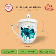 Ly Nắp Ngọn Lửa In Decal
