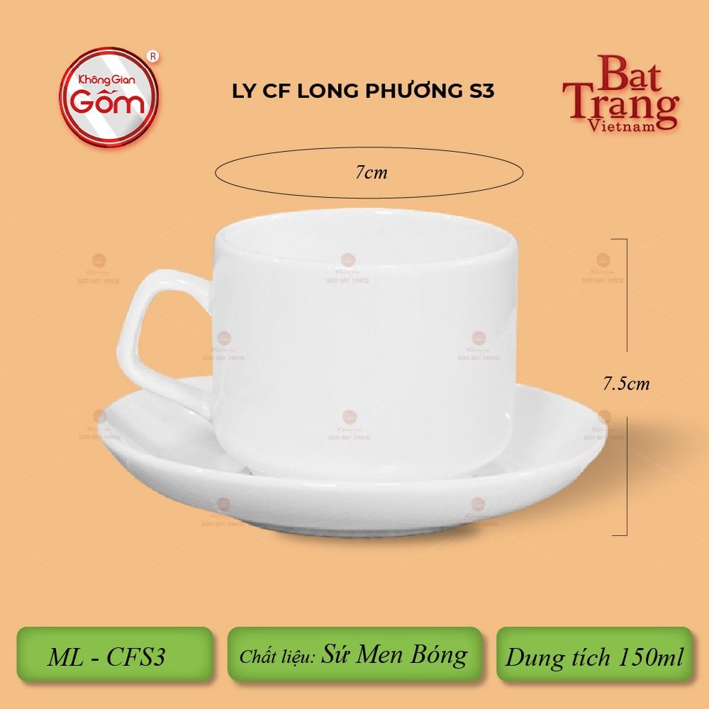 Bộ Ly Tách Cà Phê Long Phương