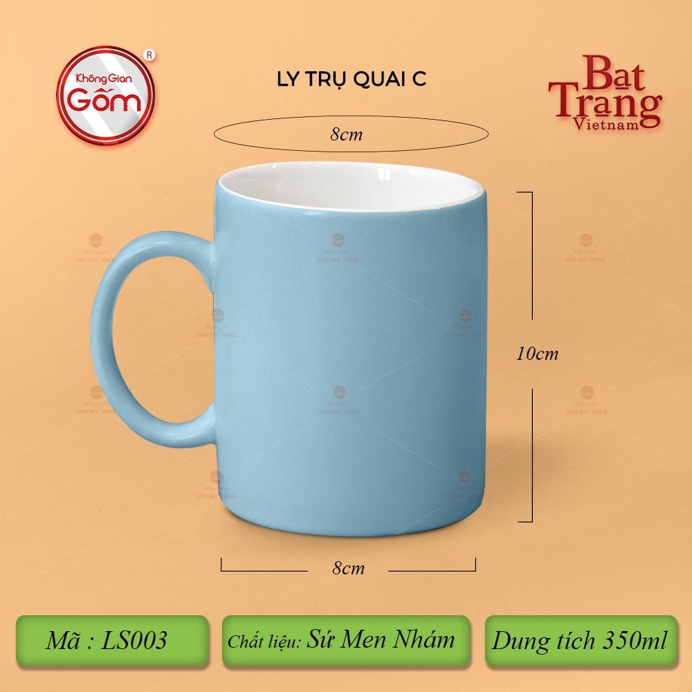 Ly Trụ Quai C Men Matt