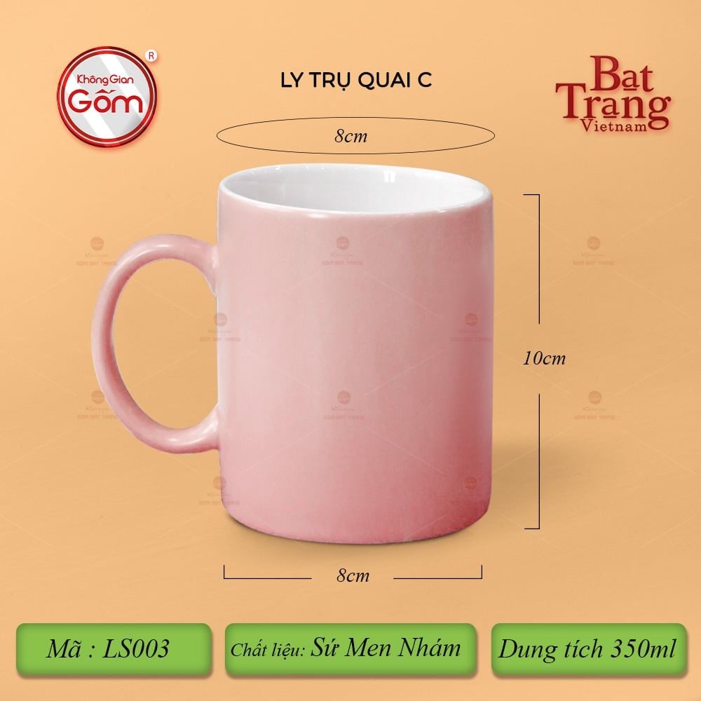 Ly Trụ Quai C Men Matt